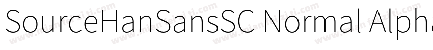 SourceHanSansSC Normal Alphabetic字体转换